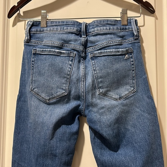 Sam Edelman womens The Kitten Straight Mid Rise Jeans frayed hem size 25 - Picture 9 of 10